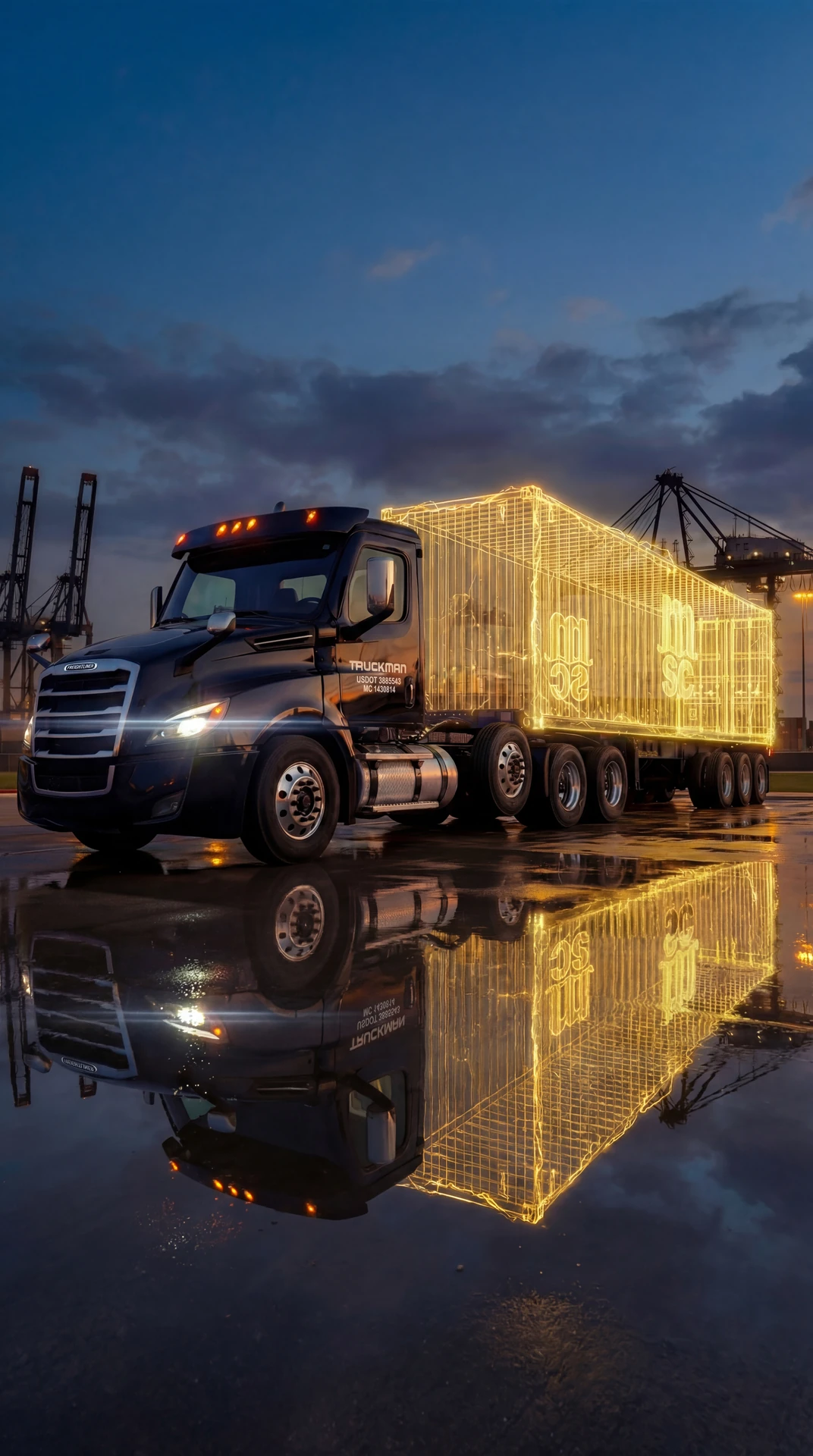 Truckman electric container transport truck